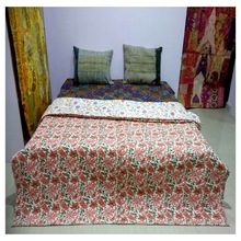 100% Cotton quilted jaipuri blanket quilt, for Home, Hospital, Hotel, Picnic, Travel, Pattern : Printed