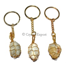 Agate Tumbled Wrapping Keychain