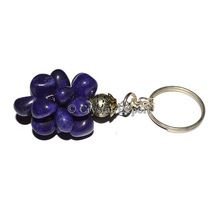 Dyed Amethyst Tumbled Grapes Keychain