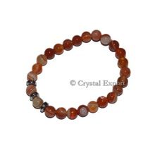 Gemstone Banded Carnelian Bracelets