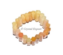 Crystalexport.com Gemstone Golden Quartz Bracelets, Main Stone : Agate