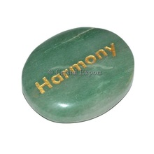 Green Aventurine Harmony Engraved Stone