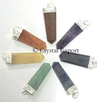Mix Gemstone Chakra Pencil Pendants
