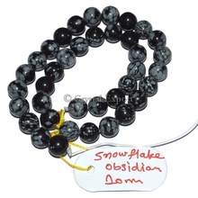 Snowflake Obsidian Beads Strands