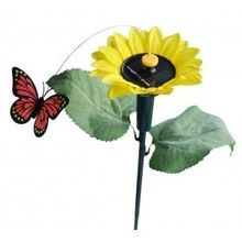 Solar Fluttering Butterfly With Sunflower Panels