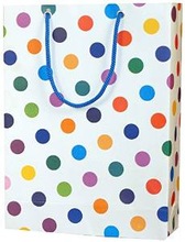 DOTTED PRINT DESIGN ARROW PAPER BAG, Feature : Recyclable