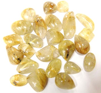 goldel rutil quartz gemstone