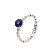 lazuli round cabochon gemstone ring
