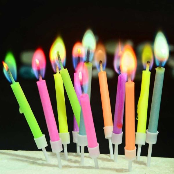 Plain Birthday Cake Candle, Color : Blue, Brown, Pink, Red, White, Yellow