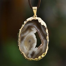 Silver Hub Geode Druzy Handmade Pendant