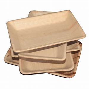 Rectangular 4X6 Inch Rectangle Areca Leaf Tray, for Serving Food, Color : Brown, Light Brown