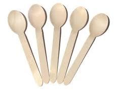 Polished Disposable Wooden Spoons, for Home, Hotel, Packaging Type : Packet