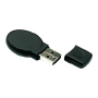 Oval Black Rubberized USB Flash Drives