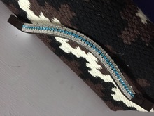 CRYSTALS CHAIN LEATHER BROWBAND