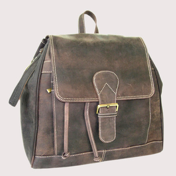 Leather Draw string Back Pack