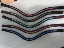 Crystals Genuine Leather Horse Browband
