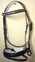 English Horse Bridles with Clear Crystals
