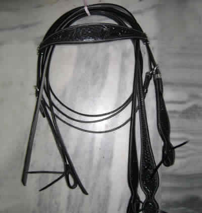 LEATHER HEADSTALL AIB - 3424