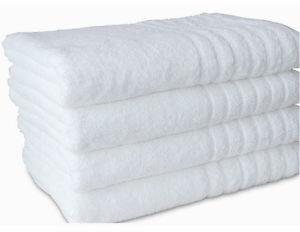 white cotton towels