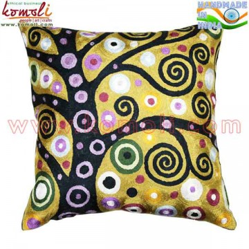 Embroidered Cushion, Color : Multi-Color
