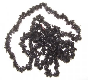 Black onyx chip gem beads, Size : 36 inch