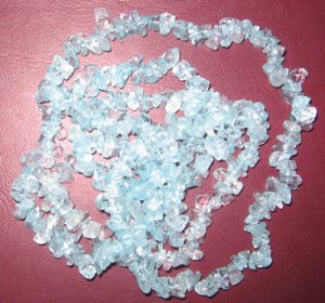 Blue topaz chip gem beads, Size : 12x16