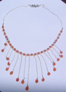 Carnelian bead necklace