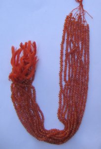 Carnelian plain rhondelle gem beads, Size : 5mm