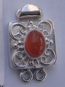 Clasp With Carnelian