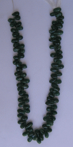 Green Aventurine plain drops beads, Size : 2.00 to 2.50 cts