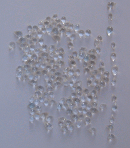 Loose white topaz faceted drop beads, Size : 1.00-2.50ct.