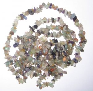 Multi florite chip gem beads, Size : 15.00 inch