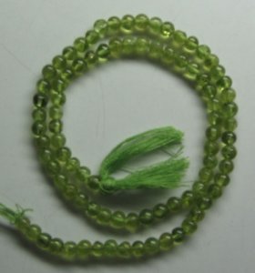 Peridot plain round beads 4mm, Size : 8.00 inch