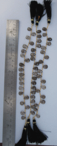 Smoky Quartz Almond faceted beads, Size : 1.00-3.00 ct.