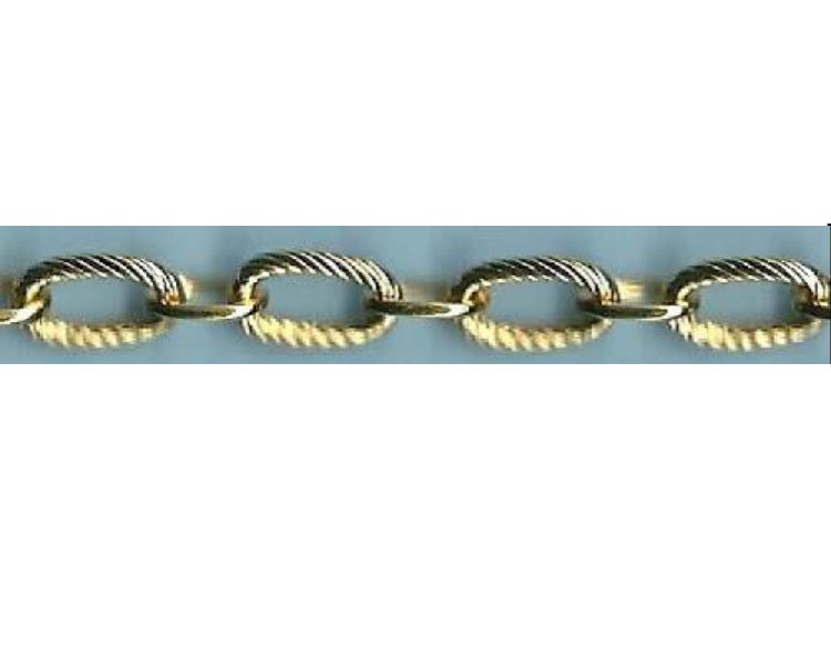 TEXTURED LINK Gold Chain