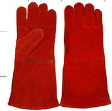 RED WELDING GLOVES WITHOUT PIPING
