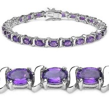 Amethyst Silver Bracelet, Gender : Women's