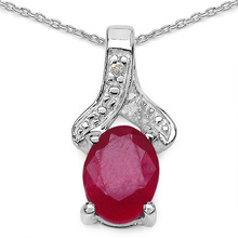 Gallant Jewelry Customized Shape 925 Sterling Silver ruby pendant, Occasion : Party