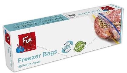 Biodegradable Freezer Bags w/ Zip 27x28cm