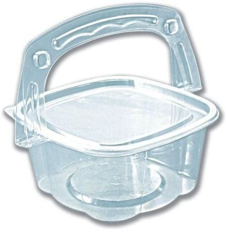 Handipac Basket-Like Clear Container W/ Lid 16oz