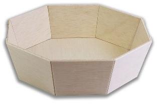 Round Octagonal Wooden Container