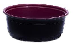 Towerpac Black/Red Round Container w/ Flat Base