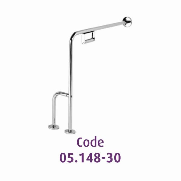 Wall and Floor Mounted Grab Bar D32mm 7070 Cm With Paper Holder