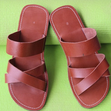 Aryan Exports Genuine Leather Casual Flip Flops Slippers, Gender : Men