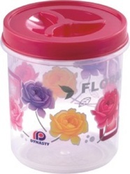 Printed Airtight Plastic Container 500 ml, Shape : Round