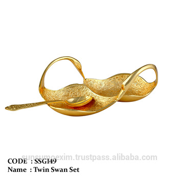 Sunsumo German Silver Twin Swan Set