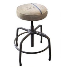 Adjustable small Stool with Fabric seat