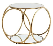 Brass Pattern Marble Top Coffee Table