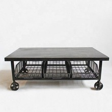 metal Coffee Table with wheels