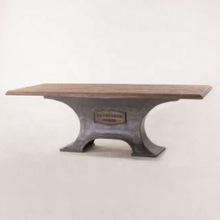 Metal solid wood Console Table